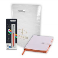 PRHGWTOR2076054 Parker Jotter. Подарочный набор: Шариковая ручка Parker Jotter ORIGINALS ORANGE CT в БЛИСТЕР и Ежедневник недатированный белый