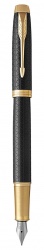 PR60F-MLT2 Parker IM Premium. Перьевая ручка Parker IM Premium Black GT, перо: F, цвет чернил: blue, в подарочной упаковке.