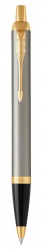 PR60B-MLT8 Parker IM. Шариковая ручка Parker IM Metal Core Brushed Metal GT, стержень: M, цвет чернил: blue, в подарочной упаковке.