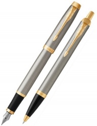 PR60S-MLT3 Parker IM. Набор Parker: Перьевая и Шариковая ручка Parker IM Core Brushed Metal GT