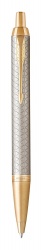 PR60B-MLT3 Parker IM Premium. Шариковая ручка Parker IM Premium Warm Silver (grey)  GT, стержень: M, цвет чернил: blue, в подарочной упаковке.