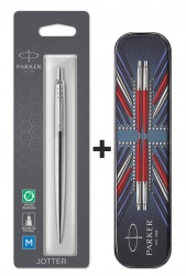Шариковая ручка Parker Jotter Core K61 Stainless Steel CT , стержень: Mblue в блистере