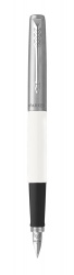 PR90F-WHT1 Parker Jotter. Перьевая ручка Parker Jotter White CT перо:F, цвет чернил: blue, в подарочной упаковке.