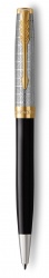 PR50B-BLK5G Parker Sonnet. Шариковая ручка Parker Sonnet Premium Refresh BLACK GT, стержень: M, цвет чернил: black , в подарочной упаковке