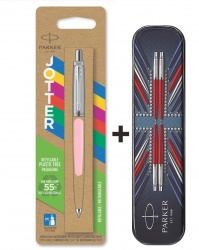 Шариковая ручка Parker Jotter, цвет BABY PINK, цвет чернил синий, толщина линии M , в блистере