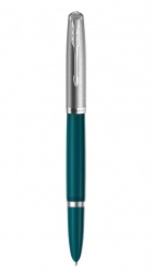 PR51F-BLU4CT Parker Parker 51. Перьевая ручка Parker 51 CORE TEAL BLUE CT, перо: F, цвет чернил: black/blue, в подарочной упаковке.
