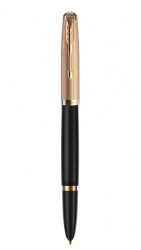PR51F-BLK5GT Parker Parker 51. Перьевая ручка Parker 51 DELUXE BLACK GT, перо: F, цвет чернил: black, в подарочной упаковке.