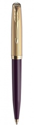 PR51B-VIO6GT Parker Parker 51. Шариковая ручка Parker 51 DELUXE PLUM GT, стержень: M, цвет чернил: black, в подарочной упаковке.