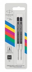 PR7Z-BLK19 Parker Комплектующие. Стержень шариковый объемный Parker чёрный M, 2шт., блистер