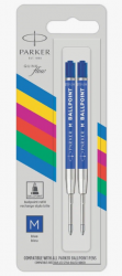 PR7Z-BLU19 Parker Комплектующие. Стержень шариковый объемный Parker синий, 2шт., блистер