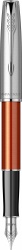 PR50F-ORG1C Parker Sonnet. Перьевая ручка Parker Sonnet Essentials Orange SB Steel CT, перо: F, цвет чернил black, в подарочной упаковке.