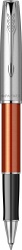 PR50R-ORG1C Parker Sonnet. Ручка-роллер Parker Sonnet Essentials Orange SB Steel CT, цвет чернил black,перо: F, в подарочной упаковке.