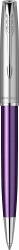PR50B-VLT1C Parker Sonnet. Шариковая ручка Parker Sonnet Essentials Violet SB Steel CT, цвет чернил black, стержень: M, в подарочной упаковке.