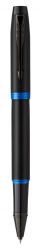 PR60R-BLK4B Parker IM. Ручка-роллер Parker IM Vibrant Rings Flame Blue, стержень:Fblk, в подарочной упаковке.