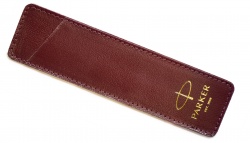 PR18Z-BRN1G Parker Аксессуары. Чехол Parker из натуральной кожи, цвет Monochrome Brown с золотым тиснением