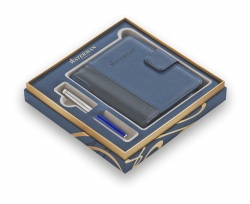 WT21F-BLU2CT Waterman Hemisphere. Подарочный набор Перьевая ручка Waterman GRADUATE ALLURE, цвет: черный, перо: F с органайзером