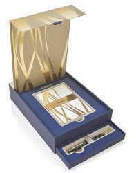 WT13BX-GLD1 Waterman Комплектующие. Подарочная коробка прямоугольная Waterman с записной книжкой, блокнотом