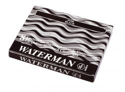 WT13Z-BLK6 Waterman Комплектующие. Чернила в картридже З/ч. Waterman Ink cartridge Standard Black  (в упаковке 8 картриджей)