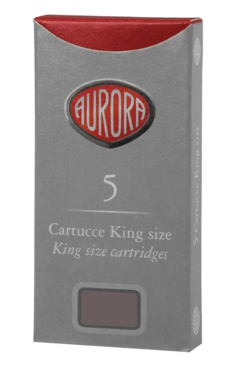 Картридж с чернилами для перьевой ручки Aurora grey, упаковка из 5 шт.