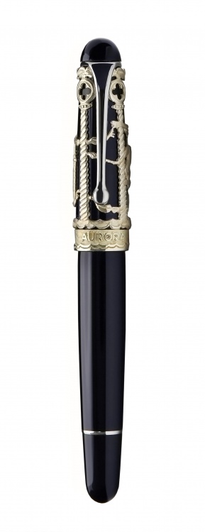 Перьевая ручка Aurora Venezia, black CT, в подарочной коробке