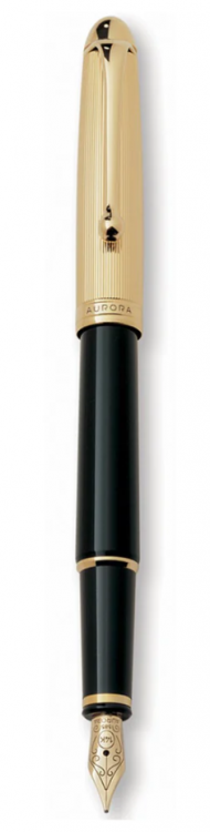 Перьевая ручка Aurora Ottantotto black GT, в подарочной коробке