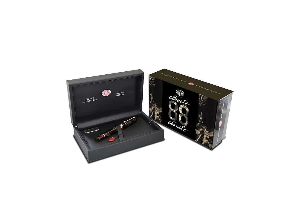 Перьевая ручка Aurora 88 Ebanite Cognac GT, перо - F, в подарочной коробке