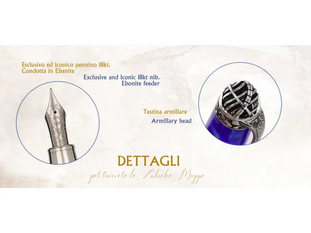 Перьевая ручка Aurora Mappe Antiche Tolomeo CT, перо - F, в подарочной коробке