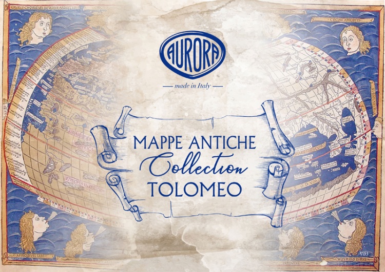 Перьевая ручка Aurora Mappe Antiche Tolomeo CT, перо - F, в подарочной коробке
