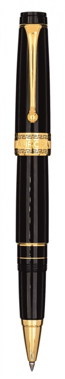 Ручка роллер Aurora Optima Resina black GT, в подарочной коробке