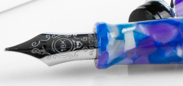 Перьевая ручка Aurora Optima Caleidoscopio  Blue CT, перо - М, в подарочной коробке