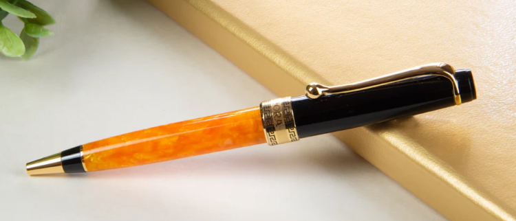 Шариковая ручка Aurora Optima O&#39; Sole Mio Orange GT, в подарочной коробке