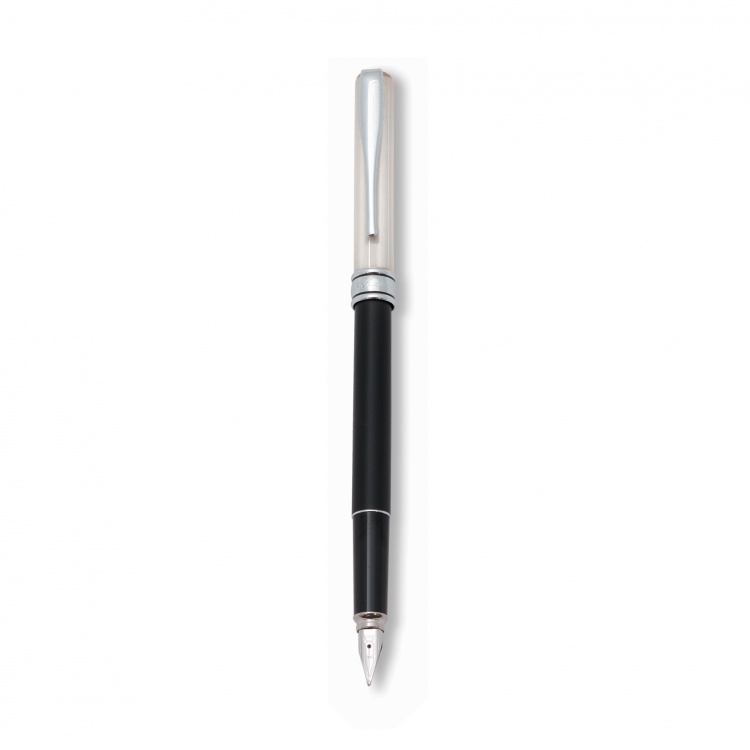 Перьевая ручка Aurora Magellano Black / Silver CT, перо F, в подарочной коробке