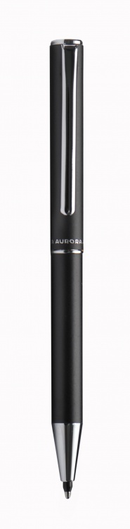 Шариковая ручка Aurora Magellano Shorty, black satin CT, в подарочной коробке
