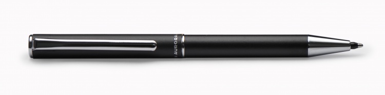 Шариковая ручка Aurora Magellano Shorty, black satin CT, в подарочной коробке