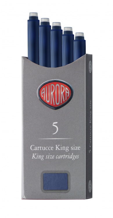Картридж с чернилами для перьевой ручки Aurora blue black, упаковка из 5 шт.