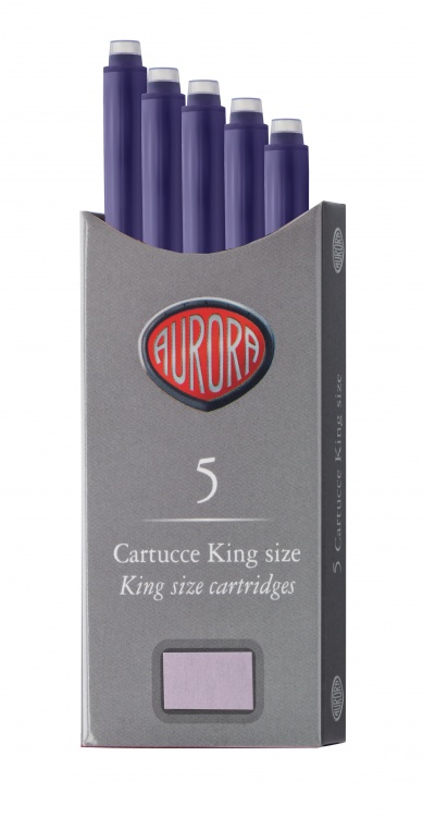 Картридж с чернилами для перьевой ручки Aurora purple, упаковка из 5 шт.