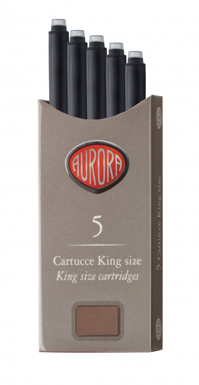 Картридж с чернилами для перьевой ручки Aurora sepia, упаковка из 5 шт.