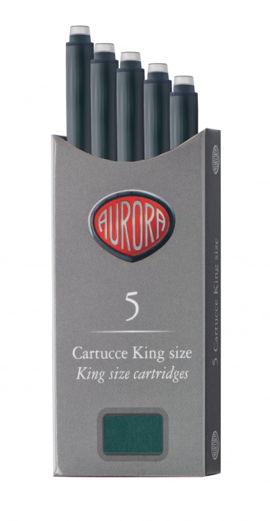 Картридж с чернилами для перьевой ручки Aurora green, упаковка из 5 шт.