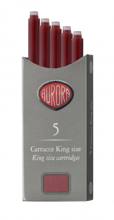 Картридж с чернилами для перьевой ручки Aurora red, упаковка из 5 шт.