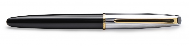Перьевая ручка Aurora Style Metal black GT, перо - F, в подарочной коробке