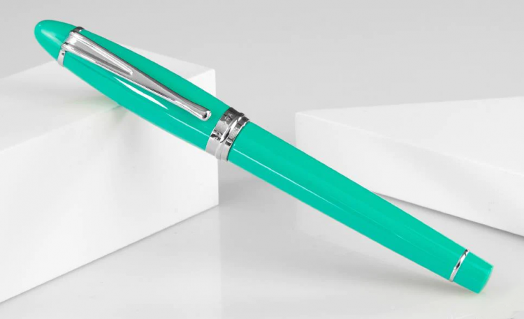 Перьевая ручка Aurora Ipsilon Demo Colors turquoise CT, перо - F, в подарочной коробке