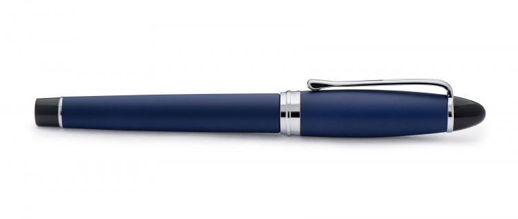 Перьевая ручка Aurora Ipsilon Satin blue CT, перо - F, в подарочной коробке