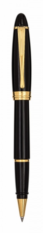 Ручка-Роллер Aurora Ipsilon Resin black GT, в подарочной коробке