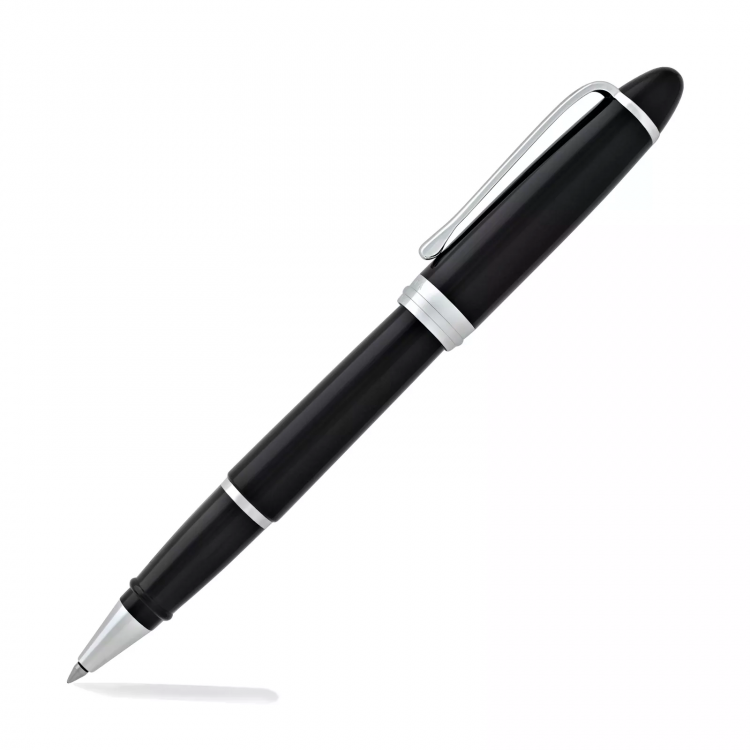 Ручка-роллер Aurora Ipsilon Deluxe Black Barrel Chrome Plated CT, в подарочной коробке