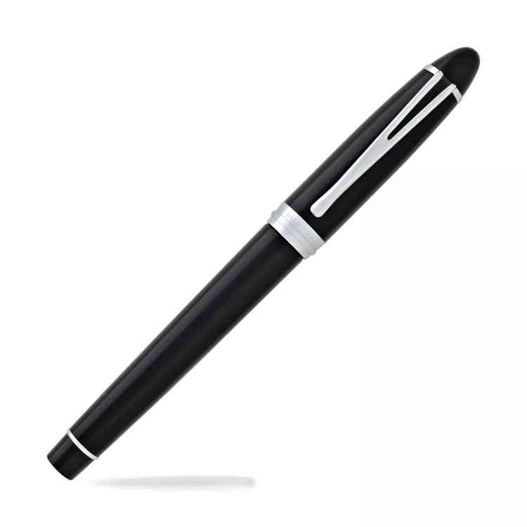 Ручка-роллер Aurora Ipsilon Deluxe Black Barrel Chrome Plated CT, в подарочной коробке