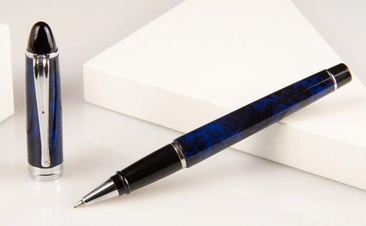 Ручка Роллер Aurora Ipsilon blue lacquer CT, в подарочной коробке