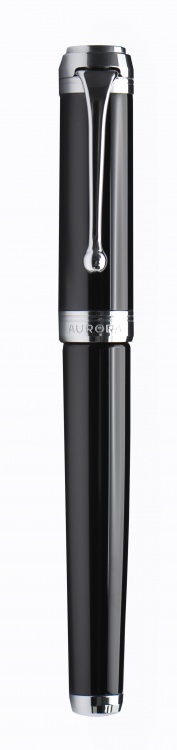 Перьевая ручка Aurora Talentum Resina Black CT, перо F, в подарочной коробке