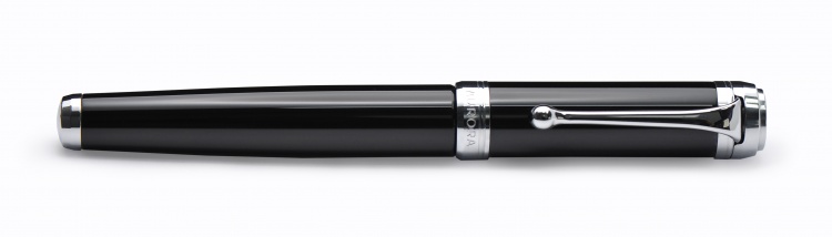 Перьевая ручка Aurora Talentum Resina black CT, перо-M, в подарочной коробке