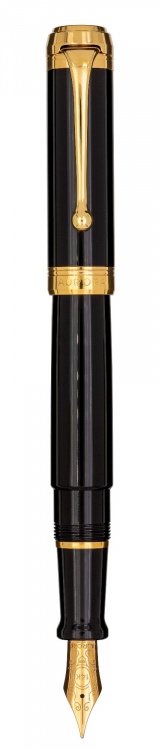 Перьевая ручка Aurora Talentum цвет black GT, перо - М, в подарочной коробке