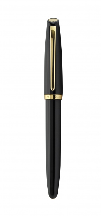 Перьевая ручка Aurora Style Resin black GT, перо - F, в подарочной коробке
